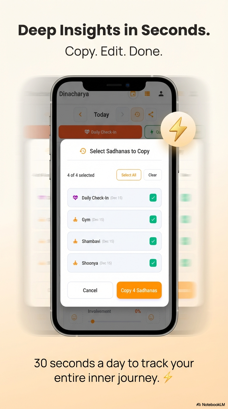 Deep Insights in Seconds - Copy, Edit, Done. Track your entire inner journey quickly